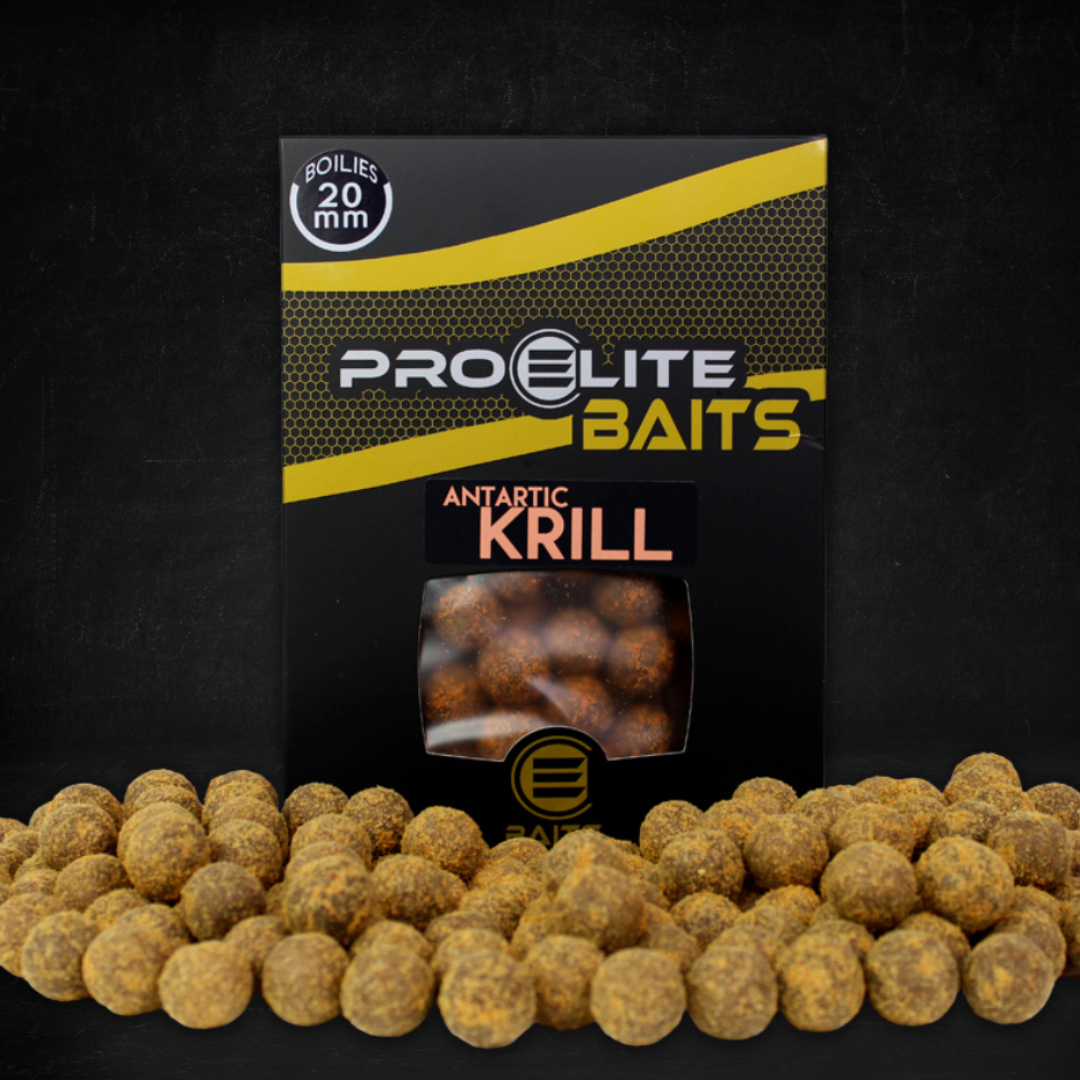 PRO ELITE BAITS Antartic Krill Gold Boilies 20mm 1kg - Carpe Fishing And  Leads