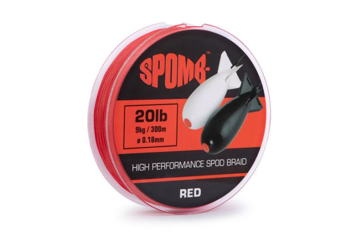 Spomb Braid 300m 9kg 20lb RED 0.18mm