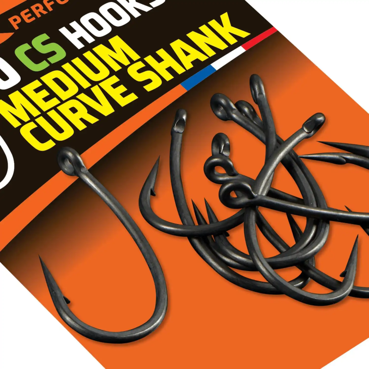 10 Medium Curve Shank Hooks